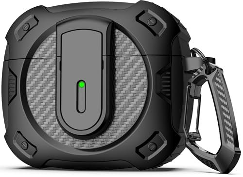 RFUNGUANGO Compatibile con Custodia AirPods 3 con Kit di Pulizia, 2024 Nuova Armatura Protettiva Rigida Militare a Tema Spaziale con Serratura per Custodia di Ricarica AirPod Gen 3 2021,Cosmos-Nero