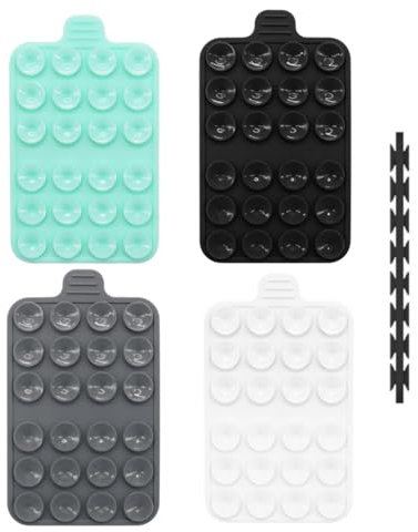 Supporto per cellulare a ventosa su entrambi i lati, 91 x 55 mm, in silicone, con ventosa multiuso