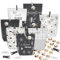 KOHMUI Adventskalender zum Befüllen, 24 Weihnachtskalender Papiertüten zum Selbst Gestalten, Geschenktüten zum Selber Basteln, Elegantem Schwarz und Weiss