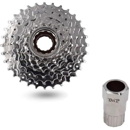 GFDSGRE Fahrrad Zahnkranz Freewheel 8 Speed 13-32 Tooth Plate Sprocket E-Bike 8Spd Flywheel Fahrrad Ritzel(8S 13-32T tool)