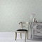 Super fresco Colours Herme Damask Duck Egg Blue Wallpaper | Paste The Paper Application | Blue Damask | Eco-Friendly