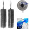 EHOTER Flexible Fan Dusting Brush 2024 Non-Disassembly Fan Cleaning Brush Bendable Fan Cleaner Dust Brush Cobweb Corner Brush Microfiber Duster for Sewer Screen Window Blinds Gaps (Grey*2)