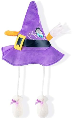 Leuchtende Halloween Mütze mit Beweglichen Ohren,Hexenhut Beleuchtet,Hasenohren Hut,Beleuchtete Geisterhut,Plüsch LED Mütze mit Wackelohren,Led Geisterhut,Up Weihnachten Geburtstag Cosplay Geschenk