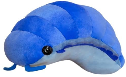 TOPLITHE Blaue Raupe Aus Kuscheltier, 30Cm Süßes Insekt Plüschtier Weiches Stofftier Kissen Geschenk for Kinder Jungen und Mädchen(Blue,50CM/20IN)