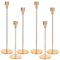 Kerzenständer 6 teiliges Set, 6 Kerzenständer Gold, Konischer Kerzenhalter in 3 verschiedenen höhen. Kerzenhalter anwendbar auf Kerzenständer Hochzeit, Coming of Age Zeremonie, Geburtstagsfeiern