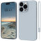 ORDA for iPhone 13 Pro Case Silicone Ultra Slim Soft Gel Rubber Cover for iPhone 13 Pro Phone Case Thin Anti-Scratch Microfiber Lining Compatible for 6.1 inch Gray Blue