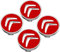 4 Pièces 60mm Alliage Auto Cache Moyeux Capuchons pour Citroen Xsara C3 C4 C5 C6 DS DS3 DS4 DS5 DS6, Antirouille Jante Centre Badge D'emblème Accessoires,Red