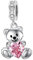 enjoylifecreative Damen Teddybär Kristall Charm für Armband 925er Sterling Silber Bär Anhänger Geburtstag Valentinstag Schmuck Geschenke für Frauen und Mädchen