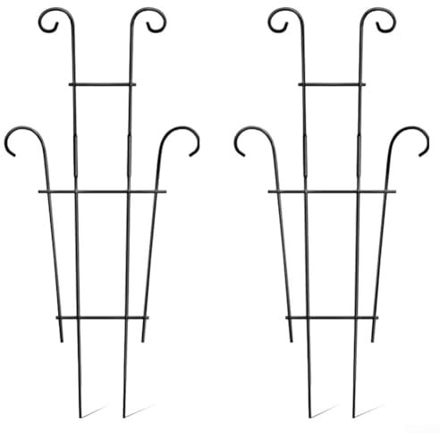 Rankgitter für Kletterpflanzen, für Kletterpflanzen, Kletterhilfe-Set, Rost-Ranke, Metallstützrahmen, 2 Stück