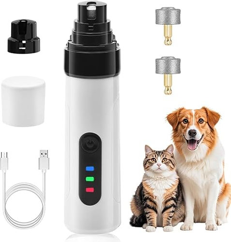 Heusom Silent Groom Pro Nail Grinder, 2025 New Heusom Dog Nail Trimmer, Rechargeable USB Charging Pet Nail Grinder, Pet Paws Grooming Smoothing Tool (1PCS)