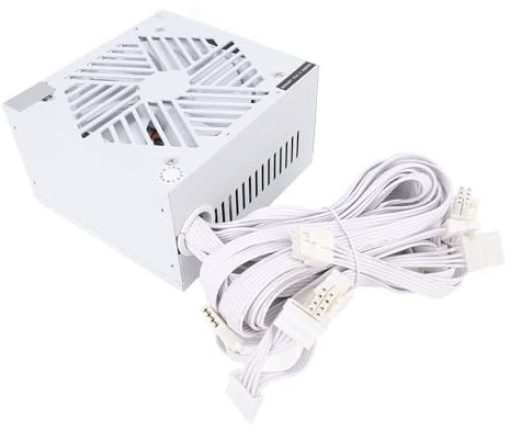 Fuente de Alimentación de 600 W, Fuente de Alimentación Modular de Computadora con Ventilador 120 Mm, Control Temperatura Inteligente, PSU Juego Continuo para Caja Escritorio