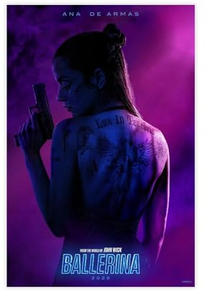 pwscar Leinwandposter From The World of John Wick, Ballerina, Wandkunst, Dekordruck, Bild Gemälde für Wohnzimmer, Schlafzimmer, Dekoration, 30 x 45 cm