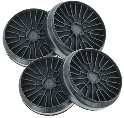 vhbw 4x Filtres à charbon actif compatible avec Bosch DWP96BC50, DWP94BC60, DWP94BC60/01, DWP94BC50, DWP94BC50/01 hotte aspirante - 19 cm