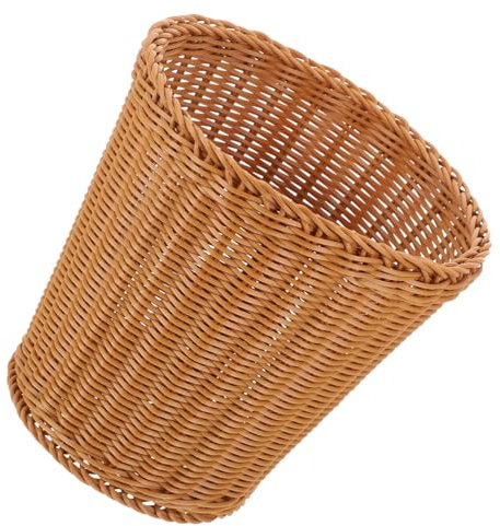 TIDTALEO Farmhouse Woven Waste Basket Multi Functional Storage Bin Rustic Design for Home Decor and Practical Use for Living Room Study and Office