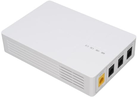 Sorandy Mini-USV-Batterie-Backup, 6000 MAh, Unterbrechungsfreie Stromversorgung für Router, Modem, Überwachungskamera mit Eingang, AC-Ausgang, USB, DC, 9 V, 12 V, Telefon-LED-Licht