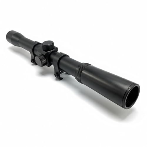 Shop SoftAir Cannocchiale Ottico 4x20mm per Softair, 270mm, Regolazione Alzo e Deriva, 90g, Nero