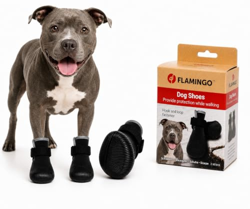 hundeschuhe - Magna - 2 Stück - schwarz - XXL - 7,7x6,9x14,7 cm - Polyester - weiche Sohle - rutschfest - reflektierend