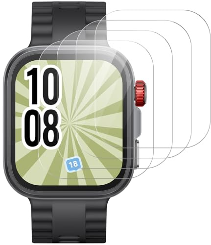 Beukei Screen Protector for HUAWEI Watch FIT 4 Pro,(4 Pack) tempered Glass, Anti-Shatter, Scratch Resistant, NO-Bubble, 9H Hardness,glass Film