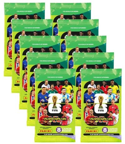 Panini World Cup 2026 Adrenalyn XL 10 Booster Packs Saison 26 Fussball Trading Cards und BB-Toy-Trades Versandschutz