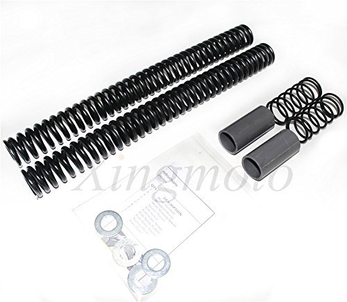 Kit di abbassamento forcella anteriore da 49 mm, coppia, Compatibile con Harley Dyna FXD 2006-2017