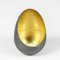 Lambert - Windlicht, Teelichthalter - Casati - Eisen - grau/Gold - H20 cm - D 13,5 cm - Lieferumfang 1 Stück