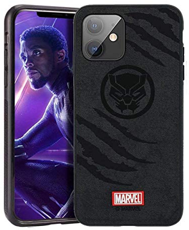 TinPlanet Marvel Avengers Series Schutzhülle für Apple iPhone 11 Pro 5,8 Zoll, Black Panther, Schwarz