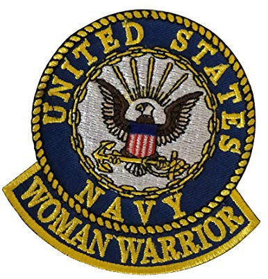 US Navy USN Woman Warrior bestickter Aufnäher mit Bügelkleber