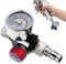 LanCo Air Pressure Regulator, 1/4 BSP Mini Air Spray Gun Pressure Gauge Pneumatic Tool for Spray Guns & Air Tools with Nozzle, Red