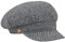 Mayser Coco Tweed Ballonmütze Schirmmütze Baker-Boy-Mütze Newsboy-Mütze Damencap Damen - Made in The EU mit Schirm, Futter, Futter Winter Herbst-Winter - L (59-60 cm) blau
