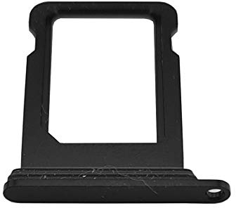 jbTec SIM-Tray kompatibel mit Apple iPhone 12 mini - Kartenhalter Single Slot Schlitten Rahmen Simkarte, Farbe:Schwarz