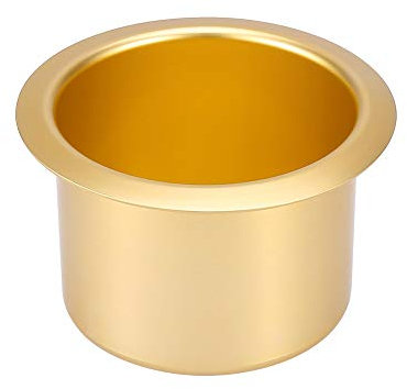 X AUTOHAUX Aluminum Alloy Bottle Cup Drink Holder Gold Tone for Marine Boats