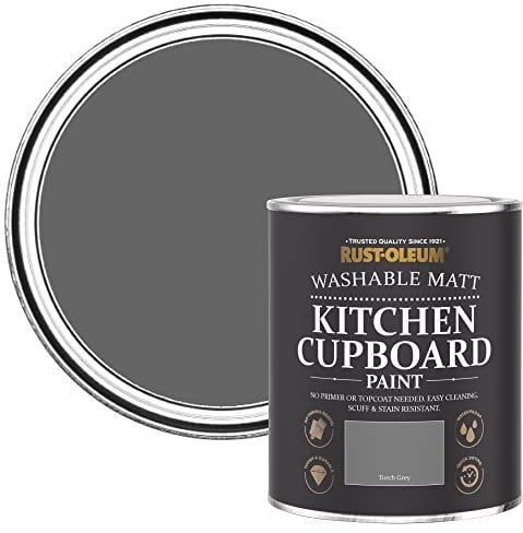 Rust-Oleum Grey Kitchen Cupboard Paint in Matt Finish - Torch Grey 750ml