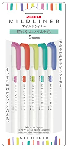 Zebra WKT7-5C-HC-N Textmarker, mildliner, strahlend milde Farbe, HC5