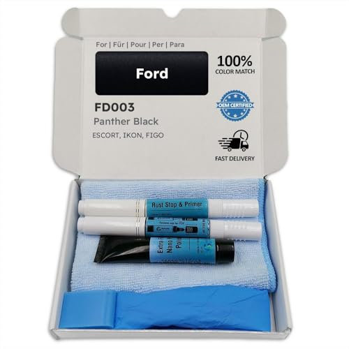 Genuine Colors Lackstift PANTHER BLACK FD003 für Ford Schwarz ESCORT IKON FIGO