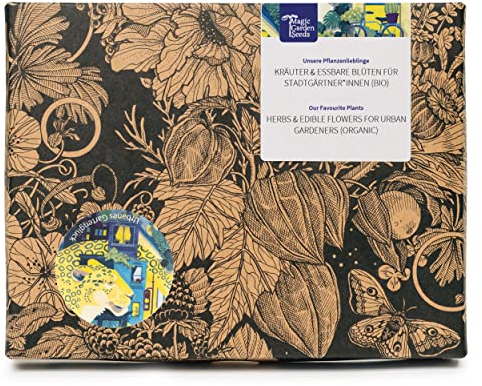 Unsere Pflanzenlieblinge: Kräuter & essbare Blüten für Stadtgärtner*innen (Bio) - Samen-Geschenkset mit 6 aromatischen Sorten für das urbane Gartenglück - geeignet für den Anbau in Töpfen