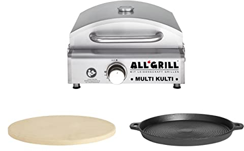 All Grill Allgrill Multi-KULTI Kit 1 barbecue à gaz + pierre à pizza + poêle en fonte