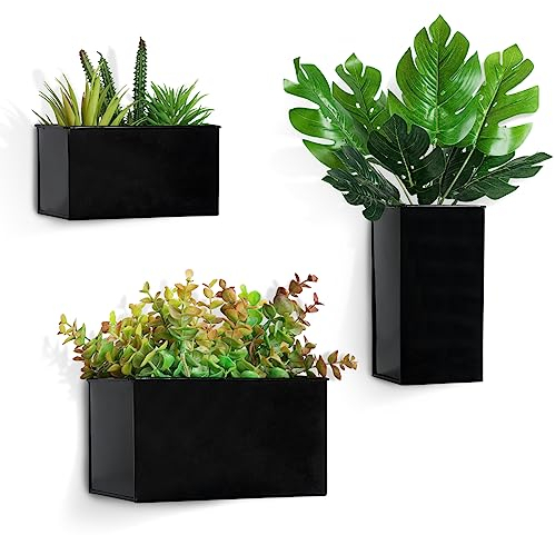 BOFUNX 3pcs Fioriere da Parete Vasi di Fiori da Parete Vasi da Appendere a Parete Vaso Sospeso in Metallo per Muro Casa Decorazione