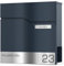 Graviers Design Buzón con Compartimento para periódicos en Antracita RAL 7016 – Buzón de Correo Personalizado de Acero Inoxidable con Nombre de Calle, número de casa, buzón de Pared con candado y