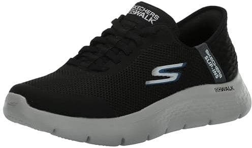 Skechers Free Slip-ins: Go Walk Flex Hands Up Sneaker, Sneakers Uomo, Nero/Grigio, 46.5 EU