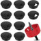 Yeepeo Lot de 10 passe-câbles de bureau - Passe-câbles de 60 mm avec 1 scie cloche - En plastique - Passe-câbles - Passe-câbles pour table et bureau - Noir