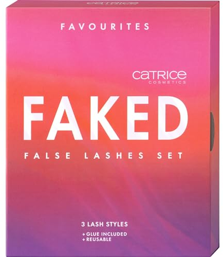 Catrice Faked False Lashes Set 01, künstliche Wimpern, Schwarz, ohne Mikroplastikpartikel, Nanopartikel frei, ohne Parfüm, ölfrei, 1er Pack (3pair)