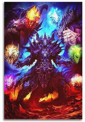 Quem Monster Hunter Spiel-Poster, dekoratives Gemälde, Leinwand, Wandposter und Kunstbild, Druck, moderne Familienschlafzimmer-Dekoration, Poster, 20 x 30 cm