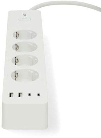 Nedis SmartLife Power Strip - Wi-Fi - Hybrid (CEE 7/7) / USB A/USB-C - 16 A - 3680 W - 2.00 m - 0-55 °C - Android/IOS - Weiss