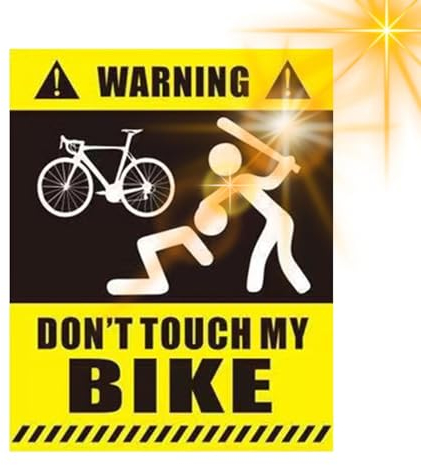 Fahrrad-Warnaufkleber, Dont Touch My Bike-Aufkleber - Wasserfester dekorativer Warnaufkleber,Motorrad-Aufkleber „Don't Touch My Bike“, Autoaufkleber, Laptop-Fensteraufkleber