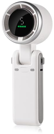 Portable Handheld Turbo Fan Foldable Cooling Fan with 5 Gear Wind, Rechargeable Desk/Neck Fan for Travel Camping Working