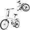 Donened - 20 Zoll Klappbar Fahrrad, 6-Gang Klappfahrrad, Höhenverstellbar 75-93cm, Klapprad aus Kohlenstoffstahl, bis 90kg, Gefaltetes Format 80 x 58 x 35cm, Weiß