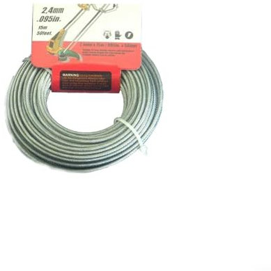 Fil de tonte longue durée de 15 m, noyau 2 4 mm, convient pour débroussailleuse FXPS152