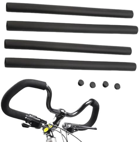 NHPY 2 Paar Fahrrad Lenker Griff Schwamm Abdeckung, 50Cm Fahrradgriffe Schaumstoff Schaumstoffgriffe, Fahrradlenker Tube Schmetterling Griff Bar Ärmel, Für Mountainbike, Fahrrad(Schwarz)