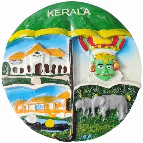 Kerala India Refrigerator Magnet Tourism Tourist Souvenir Fridge 3D Decoration Magnetic Sticker Craft