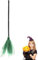 Youngwier Scopa da Strega per Bambini - Decorazione e Puntelli per Halloween - Giochi di Finzione Multifunzionali - Bomboniere e Forniture